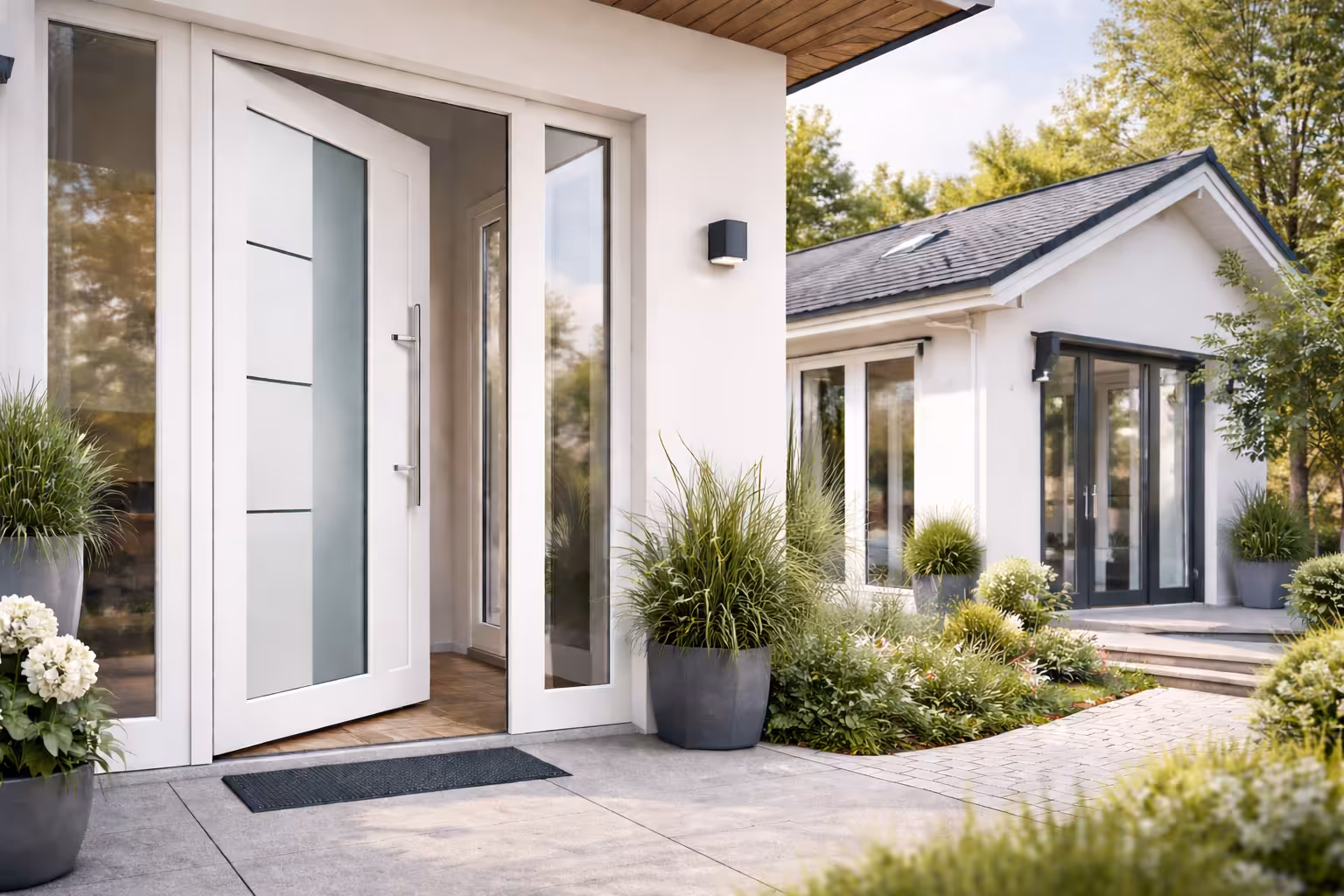 Пластиковые входные двери